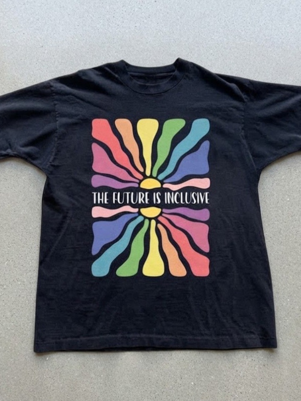 The Future Is Inclusive Rainbow Sun Graphic Gildan T-Shirt